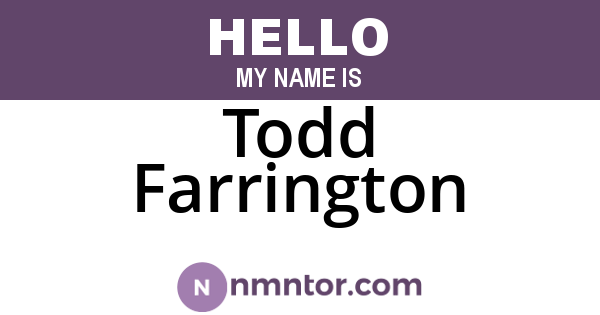 Todd Farrington