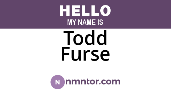 Todd Furse