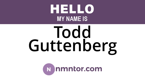 Todd Guttenberg