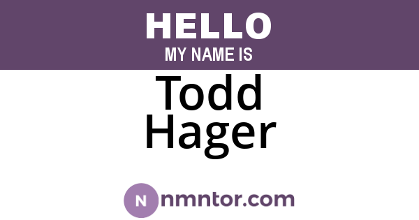 Todd Hager
