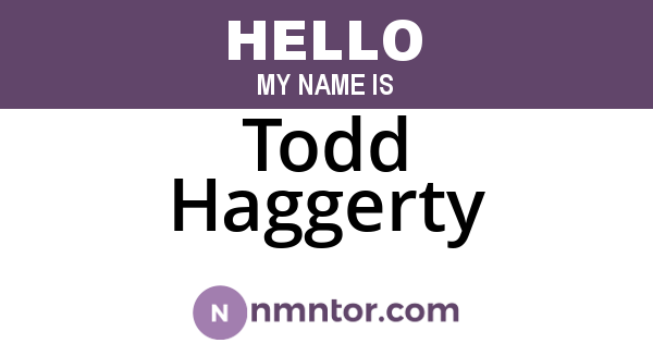 Todd Haggerty