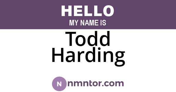 Todd Harding