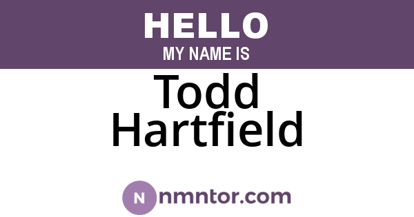 Todd Hartfield
