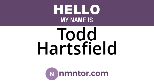 Todd Hartsfield
