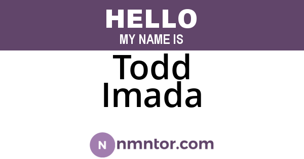 Todd Imada