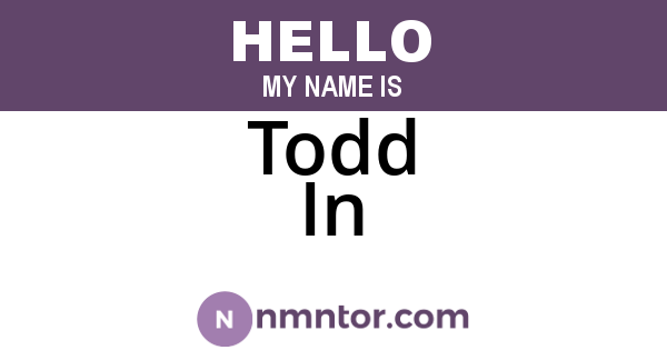 Todd In