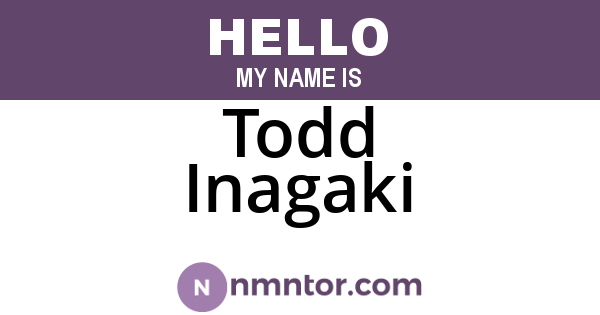 Todd Inagaki