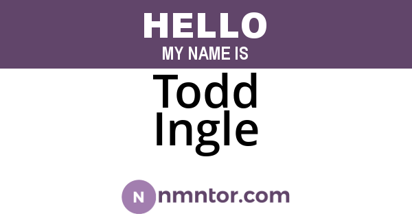 Todd Ingle
