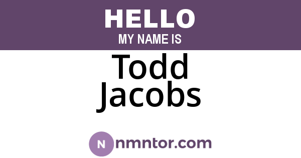 Todd Jacobs