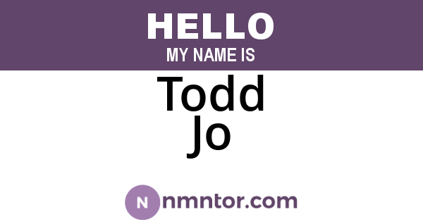 Todd Jo