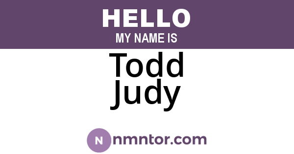 Todd Judy