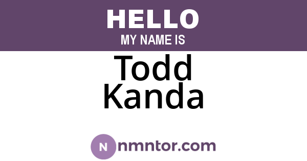 Todd Kanda