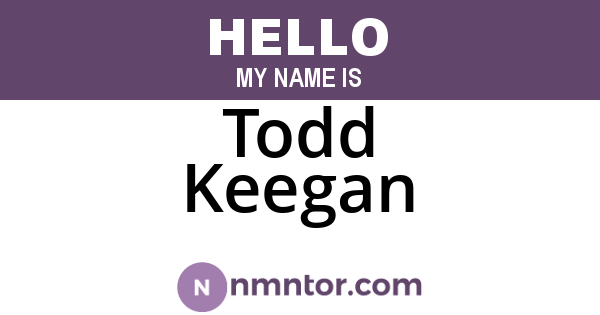 Todd Keegan