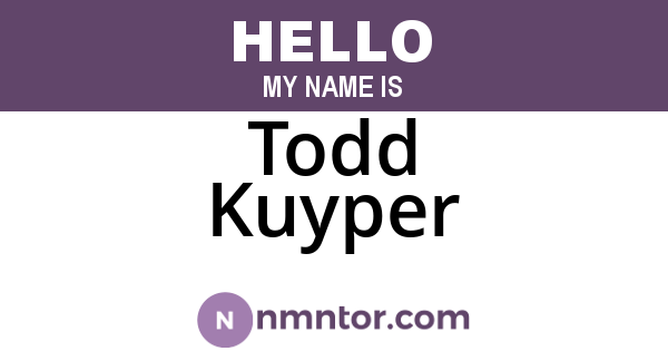 Todd Kuyper