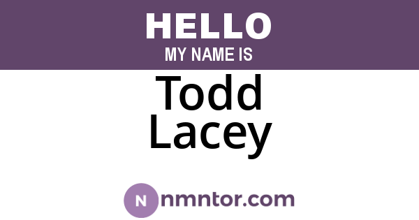 Todd Lacey