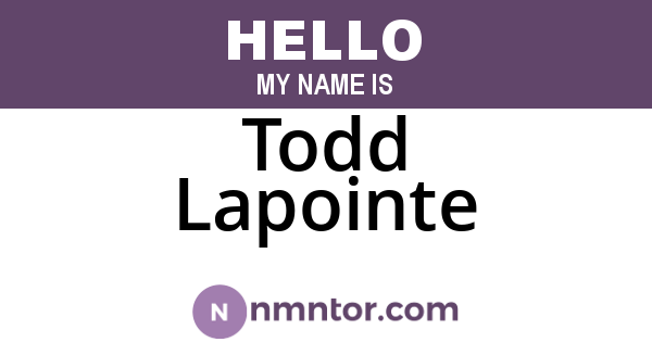 Todd Lapointe