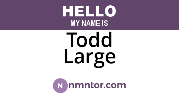 Todd Large