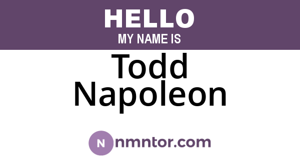 Todd Napoleon