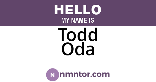 Todd Oda