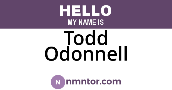 Todd Odonnell