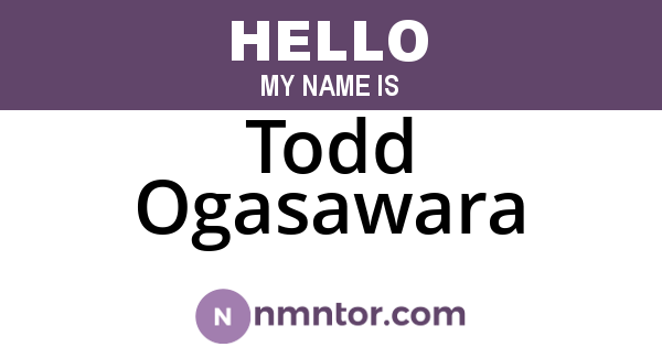 Todd Ogasawara