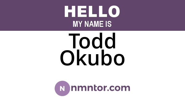 Todd Okubo