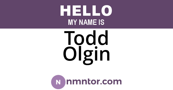 Todd Olgin