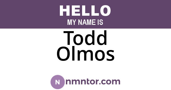 Todd Olmos