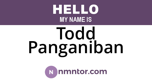 Todd Panganiban