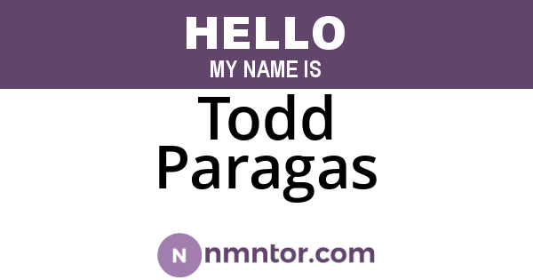 Todd Paragas