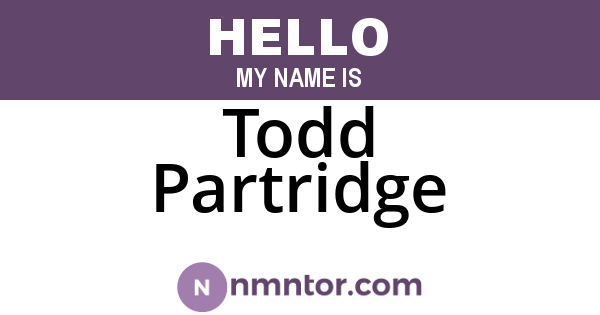 Todd Partridge