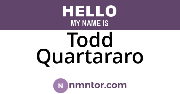 Todd Quartararo