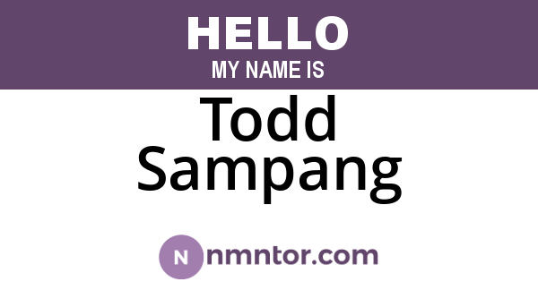 Todd Sampang