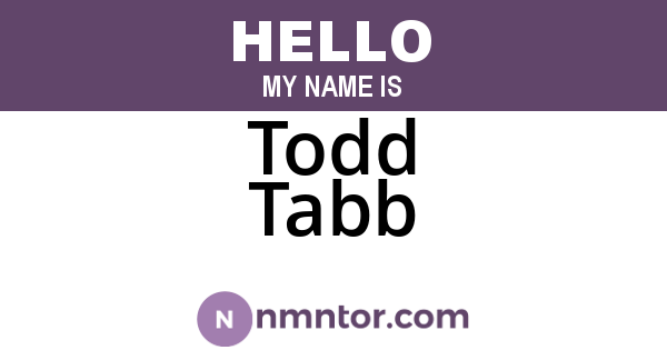Todd Tabb