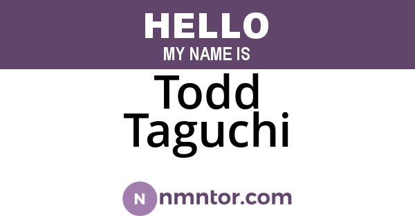 Todd Taguchi