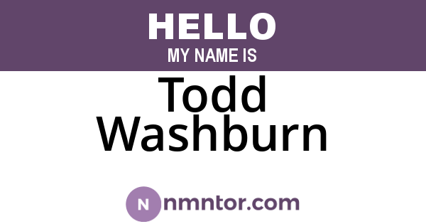 Todd Washburn