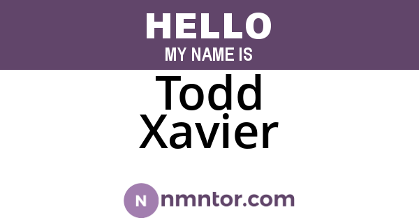 Todd Xavier