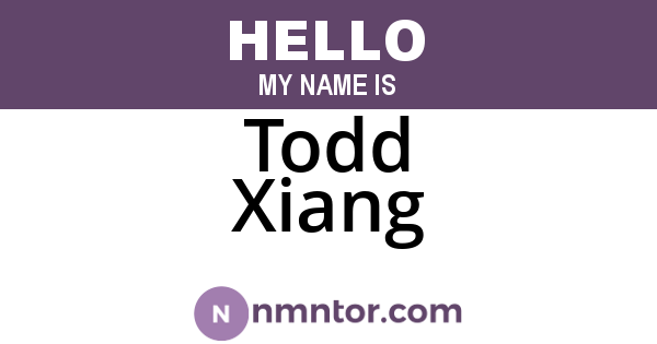 Todd Xiang