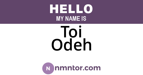 Toi Odeh