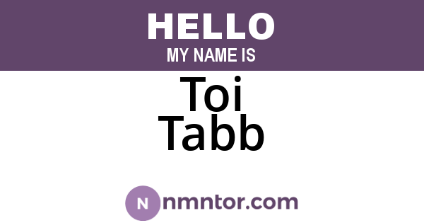 Toi Tabb