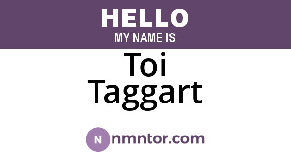 Toi Taggart