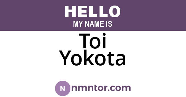 Toi Yokota
