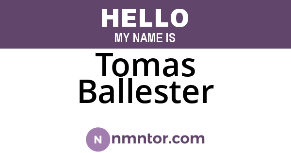 Tomas Ballester