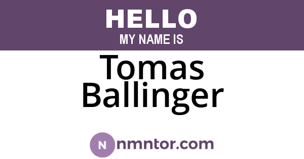 Tomas Ballinger