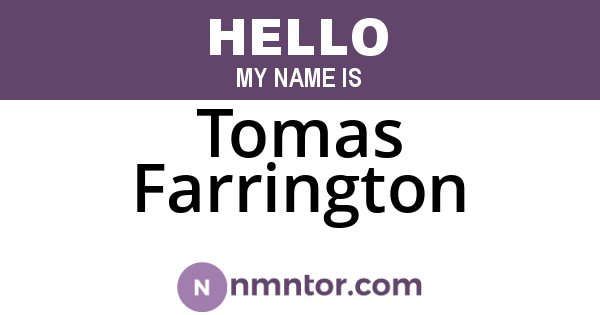 Tomas Farrington