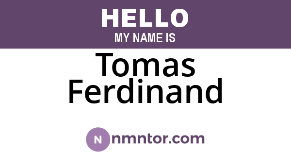 Tomas Ferdinand