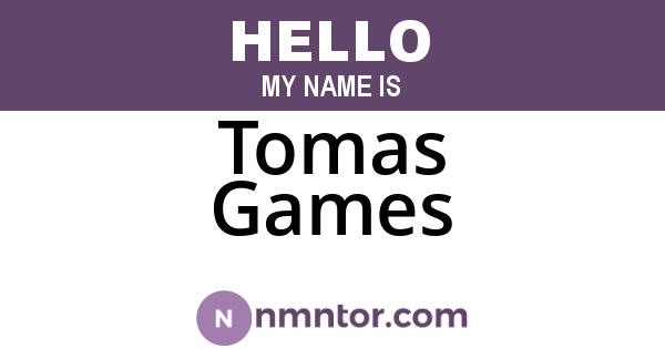 Tomas Games