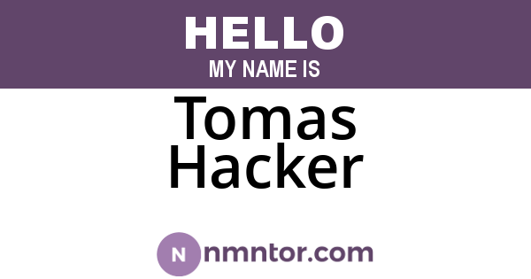 Tomas Hacker
