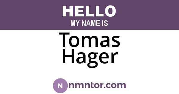 Tomas Hager