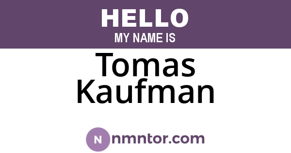 Tomas Kaufman
